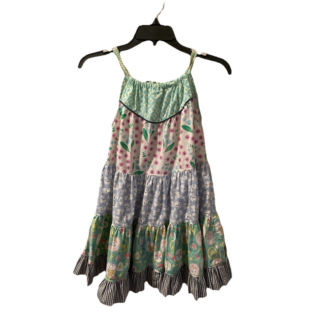 Matilda Jane Sundress Girls Size 8 Kitten Spin Cats‎ Ruffle Dress